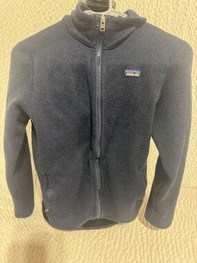 Patagonia Kids Navy Blue Full-Zip Fleece Jacket